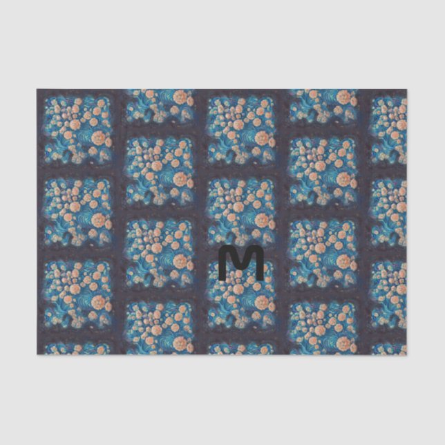 Space Mimosa Golden Nebula Blossom Tissue Paper (Front)