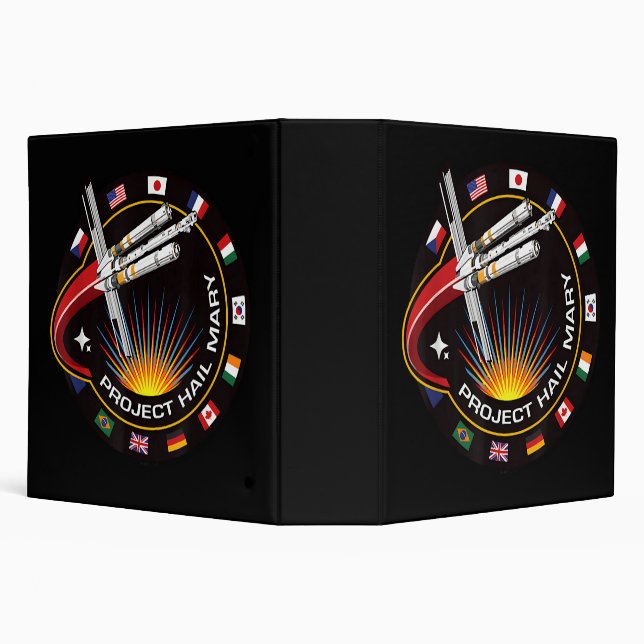 Space Mission Patch 3 Ring Binder (Background)