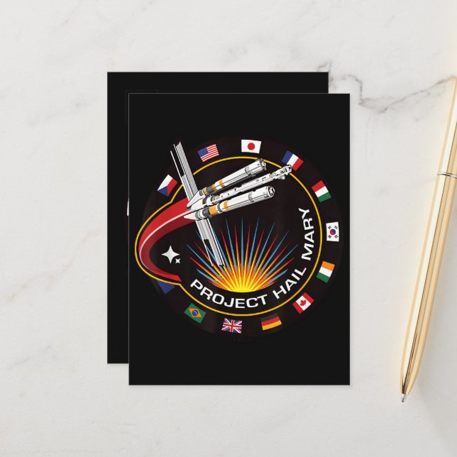 Space Mission Patch Announcement Postcard (Front/Back In Situ)