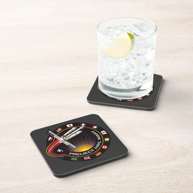Space Mission Patch Beverage Coaster (Right Side)