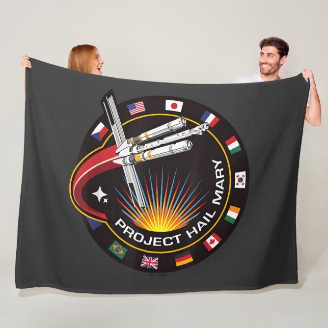 Space Mission Patch Fleece Blanket (In Situ)