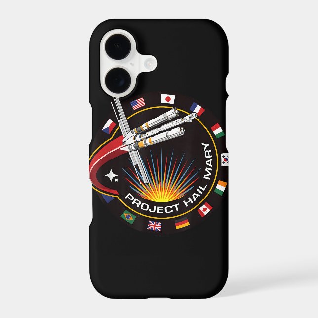 Space Mission Patch Iphone Case (Back)