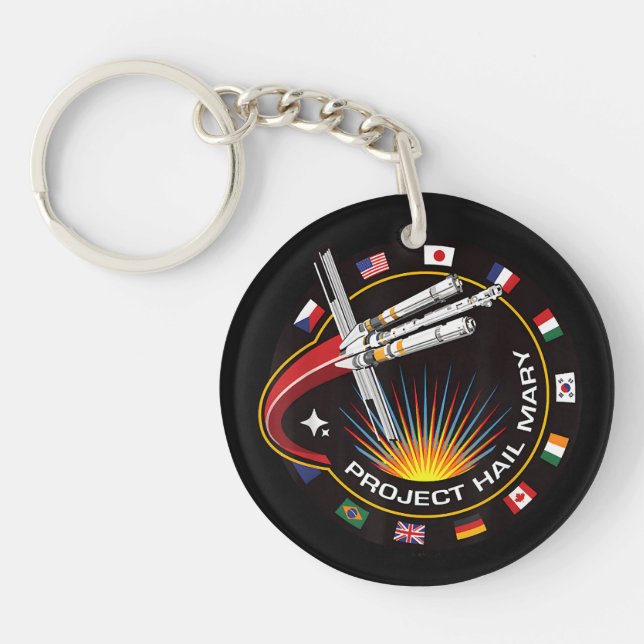 Space Mission Patch Keychain (Front)