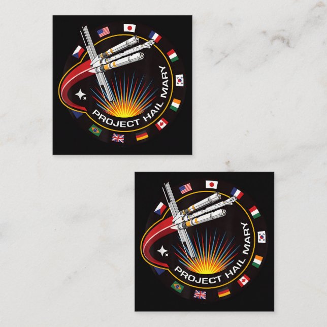Space Mission Patch Note Card (Front/Back)