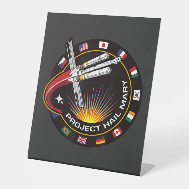 Space Mission Patch Pedestal Sign (Front)