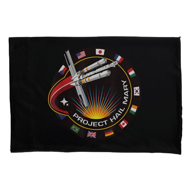 Space Mission Patch Pillow Case (Front)
