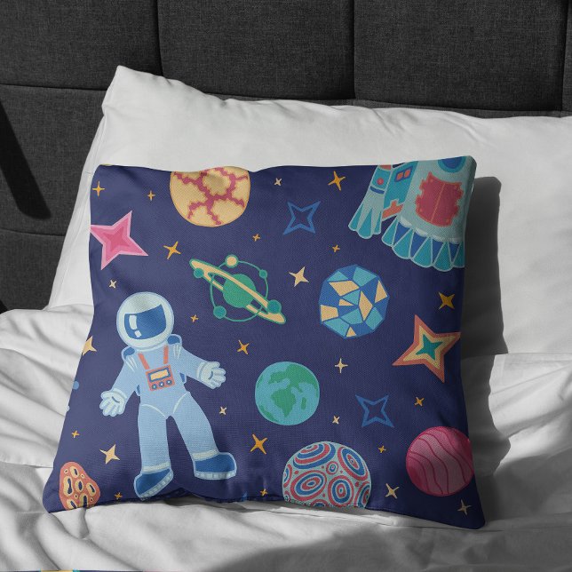 Space Mission Throw Pillow (Creator Uploaded)
