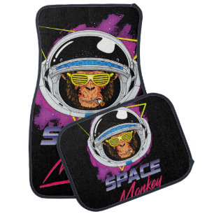 Space Monkey 80s Car Floor Mat
