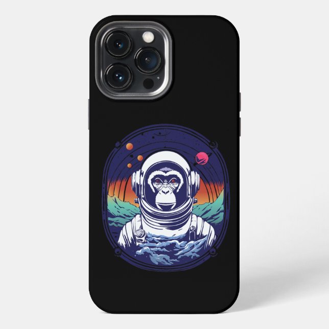 Space Monkey Astronaut Iphone Case (Back)