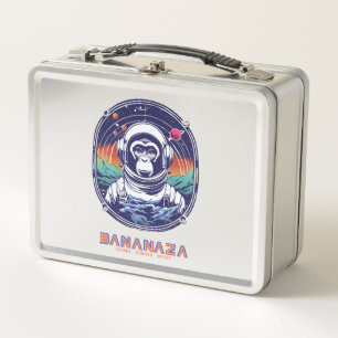 Space Monkey Astronaut Metal Lunch Box