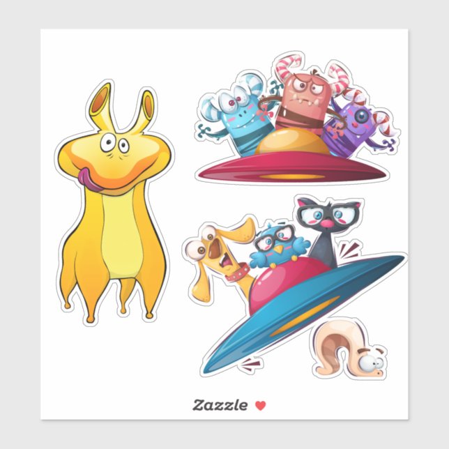 Space Monsters Sticker (Sheet)