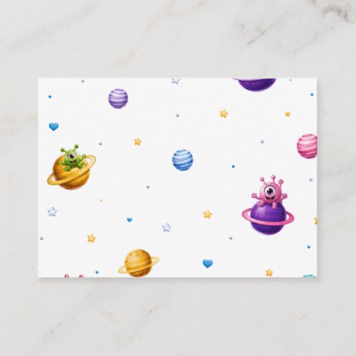 Space Moon Alien Books for Baby Card