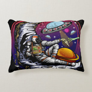 Space Moon Cheese Accent Pillow