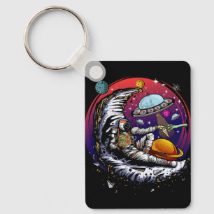 Space Moon Cheese Keychain