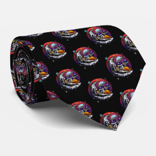 Space Moon Cheese Neck Tie
