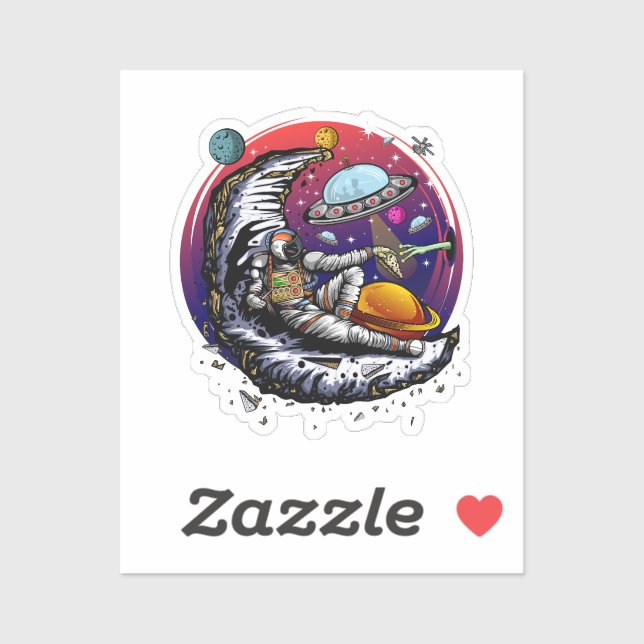 Space Moon Cheese Sticker (Sheet)