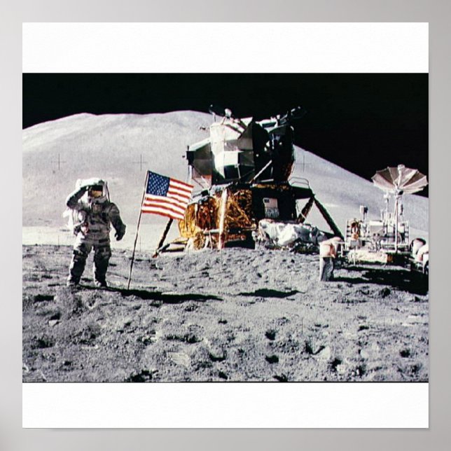 Space Moon Landing Poster (Front)