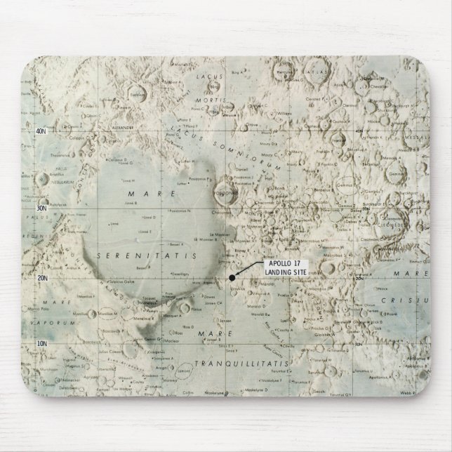 SPACE: MOON MAP, 1972 MOUSE PAD (Front)
