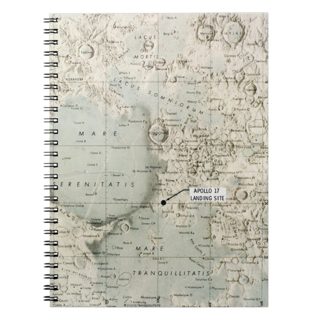 SPACE: MOON MAP, 1972 NOTEBOOK (Front)