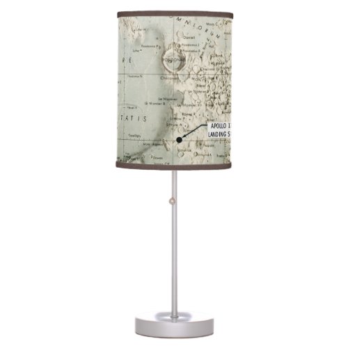 SPACE MOON MAP 1972 TABLE LAMP