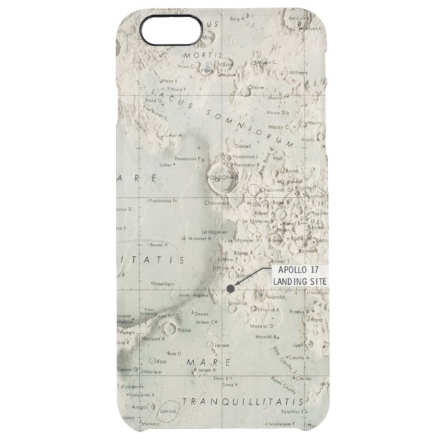 SPACE: MOON MAP, 1972 UNCOMMON iPhone CASE (Back)