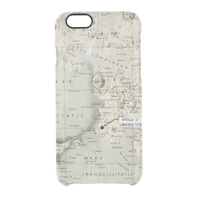 SPACE: MOON MAP, 1972 UNCOMMON iPhone CASE (Back)