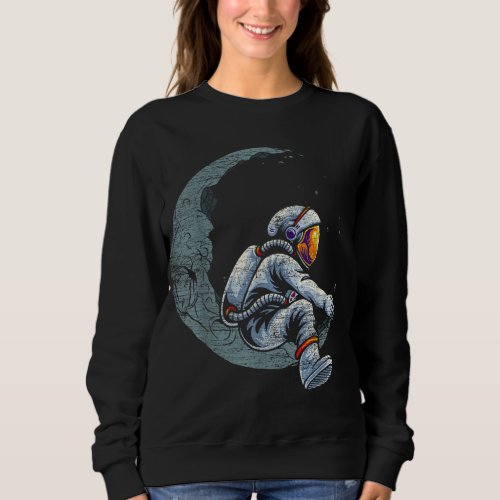 Space Moon Planets Astronomy Astronaut Sweatshirt