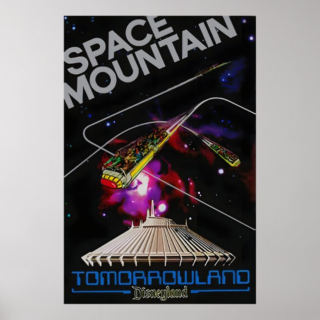 Space Mountain Disneyland Attraction Poster Print (Front)