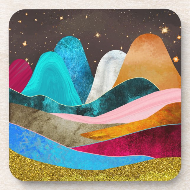 Space Mountains Beverage Coaster (Front)