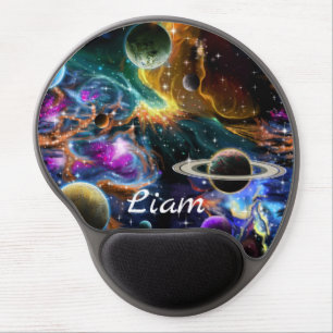 Space Nebula and Planets Gel Mouse Pad