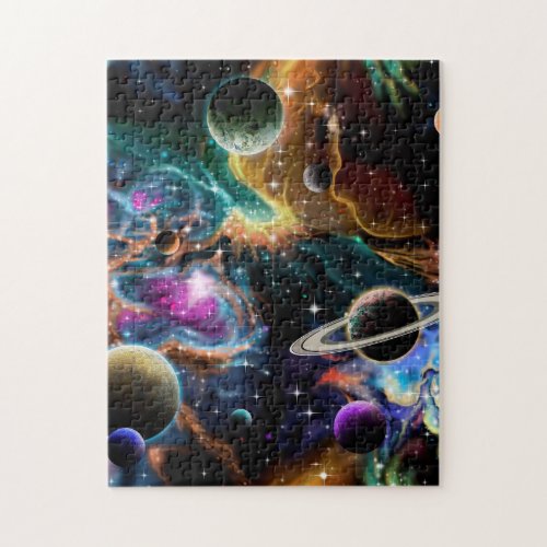 Space Nebula and Planets Jigsaw Puzzle