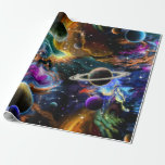 Space Nebula and Planets Wrapping Paper Space Nebula and Planets Wrapping Paper