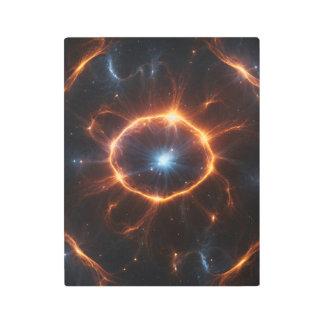Space nebula design metal print