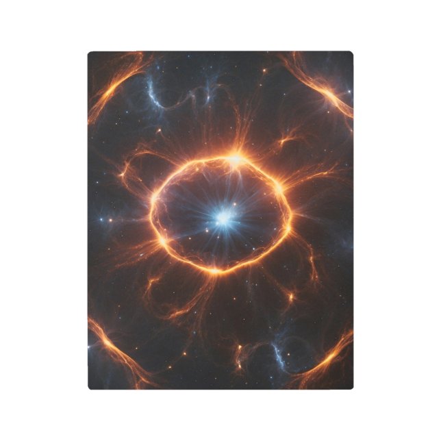 Space nebula design metal print (Front)