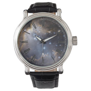 Space Nebula Galaxy Roman Numeral Watch