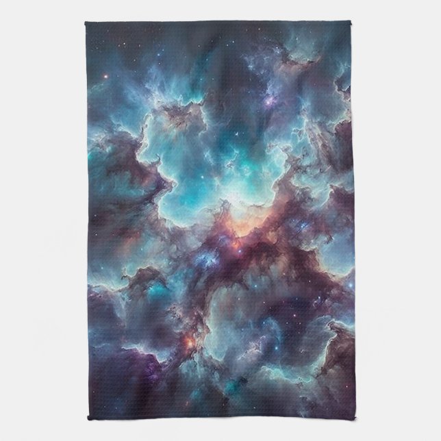 Space Nebula Kitchen Towel (Vertical)