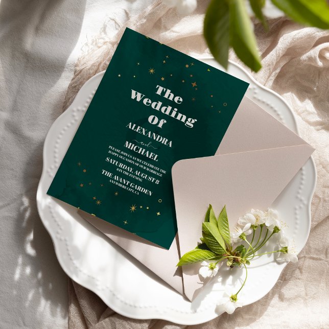 Space Nebula Maroon Galaxy Wedding Invitation (Creator Uploaded)