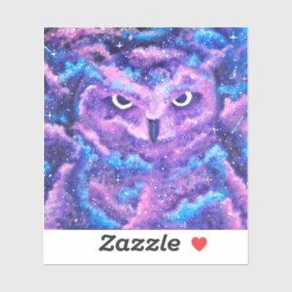 Space Nebula Owl Sticker