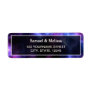 Space Nebula Purple Galaxy Wedding Label