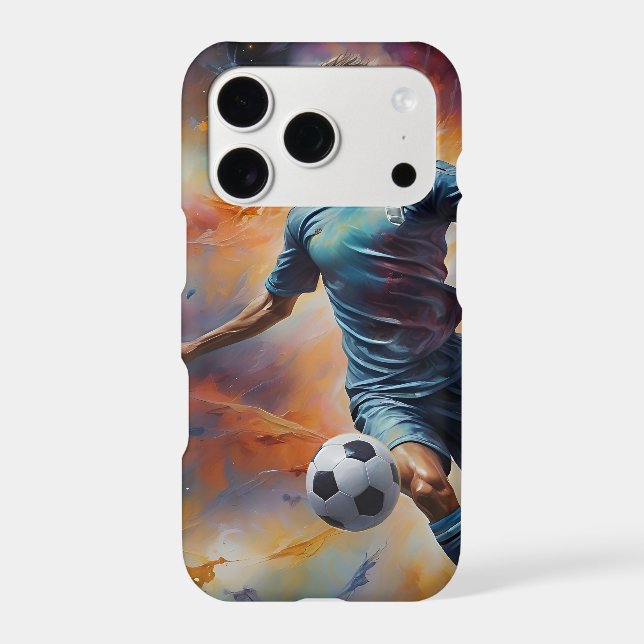Space Nebula Soccer Shot Iphone Case (Back)