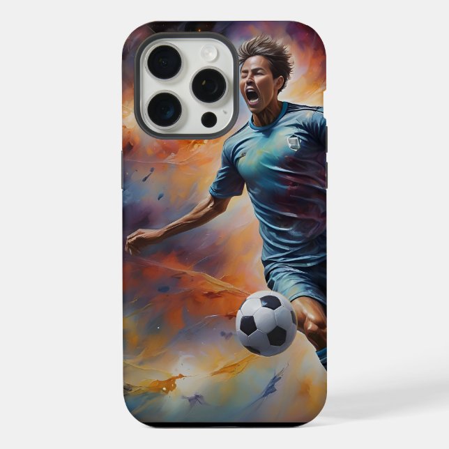 Space Nebula Soccer Shot Iphone Case (Back)