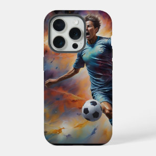 Space Nebula Soccer Shot iPhone 15 Pro Case