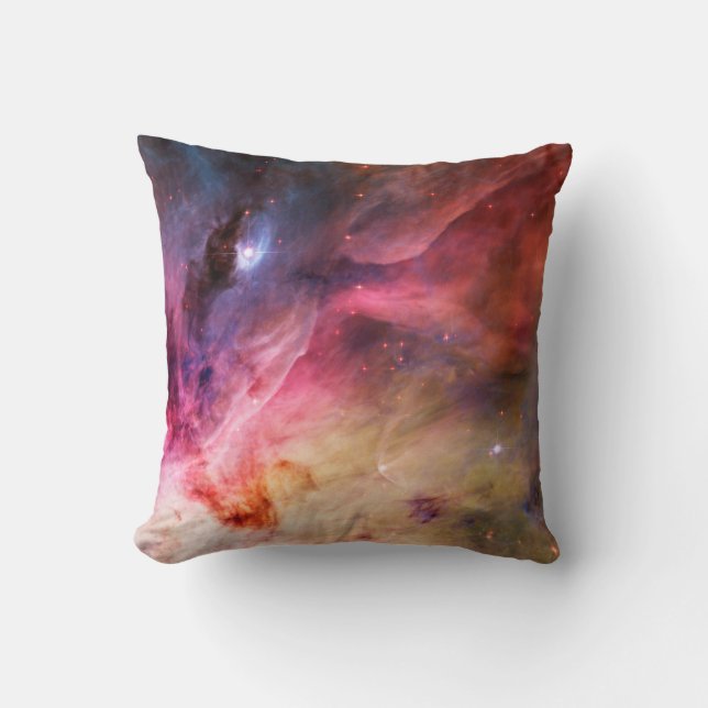 Space Nebula Throw Pillow (Front)