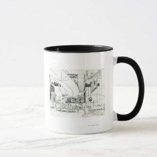 Space Needle Aerial Concept Drawing 2 Mug