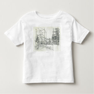 Space Needle Aerial Concept Drawing 3 Toddler T-shirt