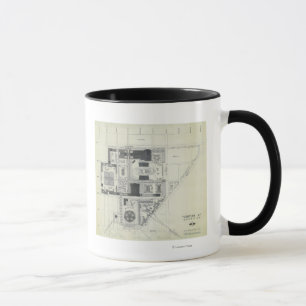 Space Needle Aerial Concept Drawing Mug