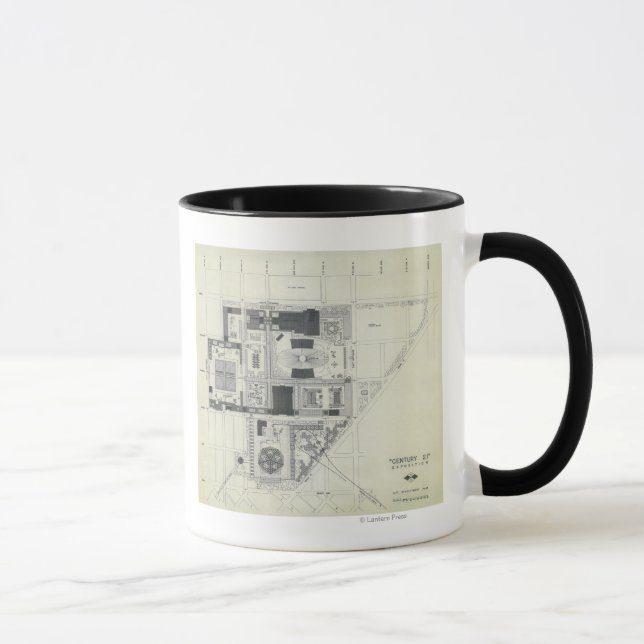 Space Needle Aerial Concept Drawing Mug (Right)