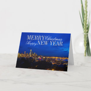 Space Needle Christmas Tree, Seattle Skyline Holiday Card