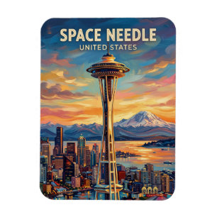Space Needle Washington State Magnet