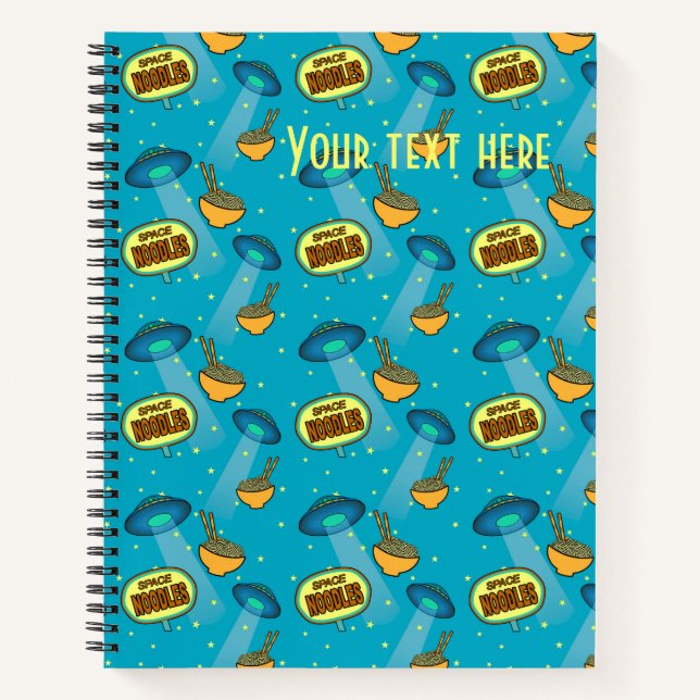 Space Noodles Night Sky Cstom Notebook (Front)